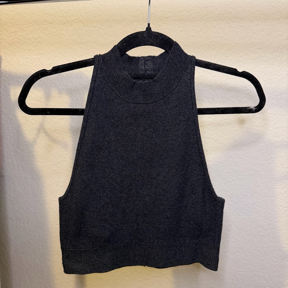 Victoria's Secret Charcoal Sleeveless Knit Top